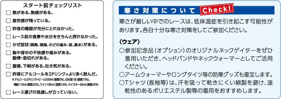 スタート前チェックリスト